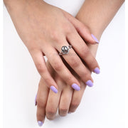 triangle cut diamond couple ring